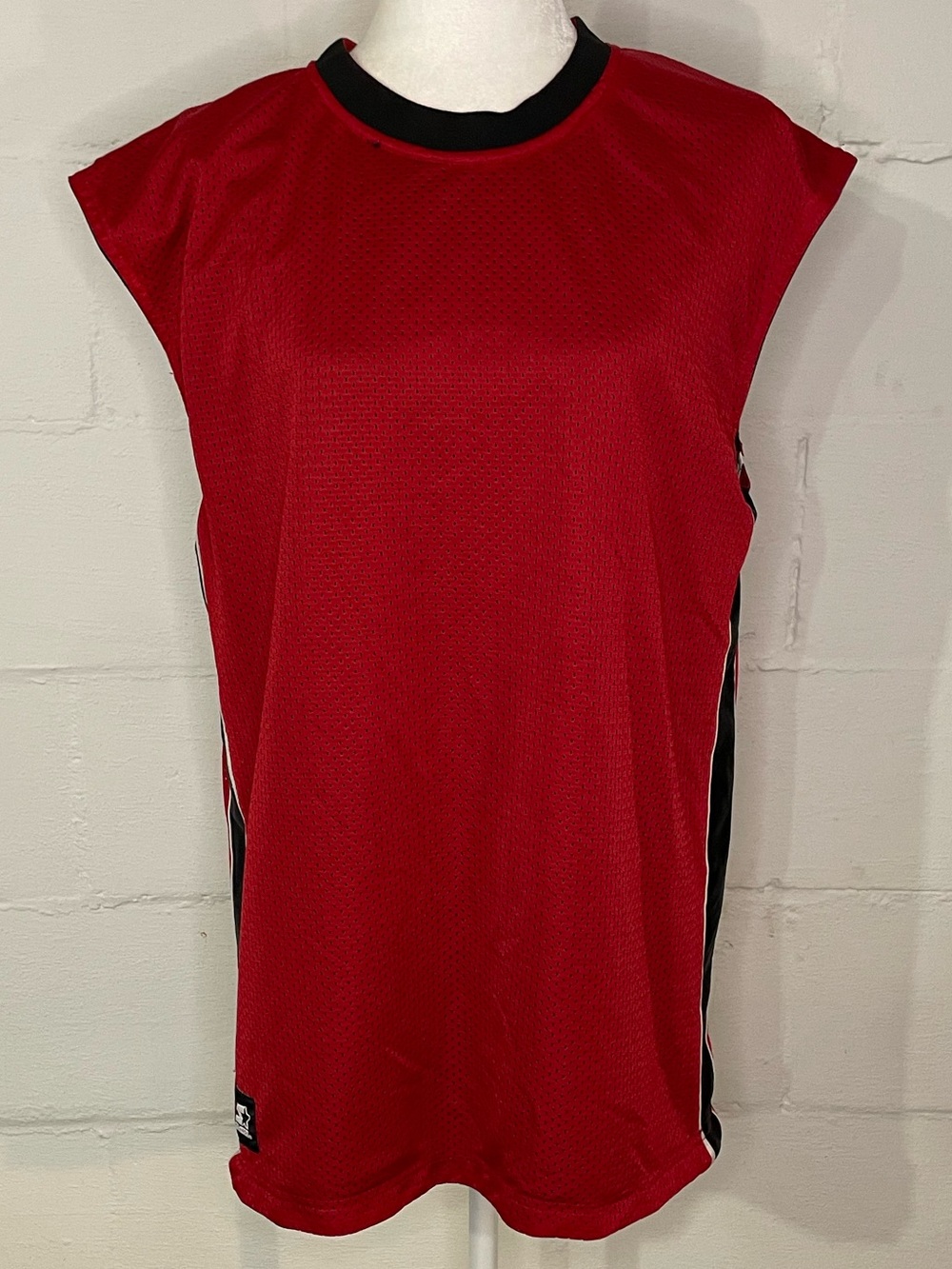 STARTER Red Reversible Muscle Tank with Black Trim